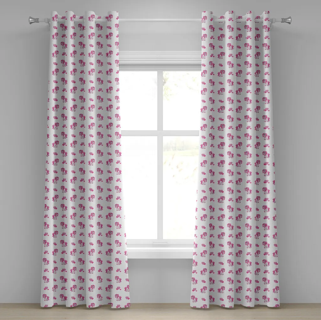 Tende Camera Bambini ABAKUHAUS Rosa | 2 Pannelli 280x225 cm