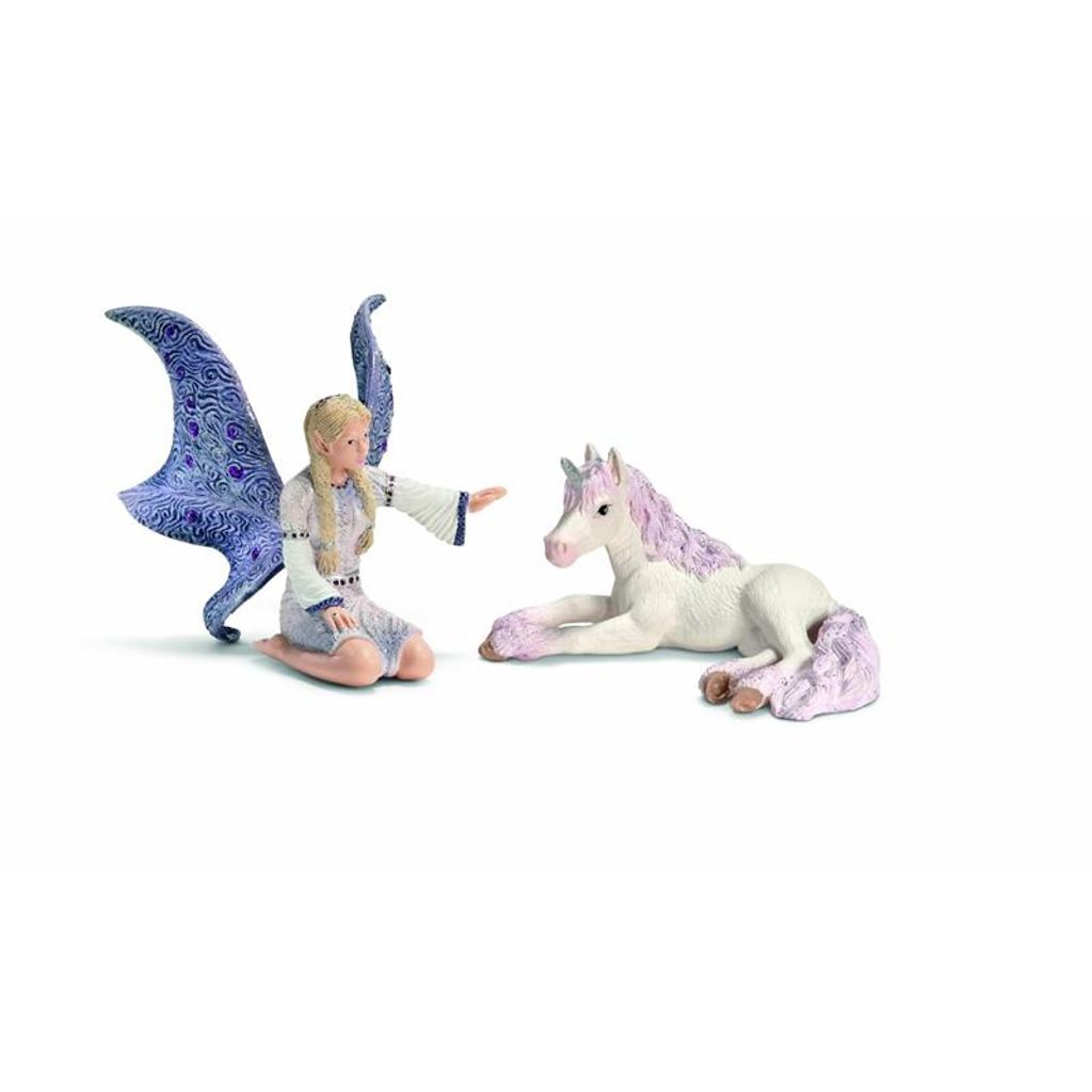 Schleich Bayala - Elfi, Lindariel con unicorno Immagine del prodotto 