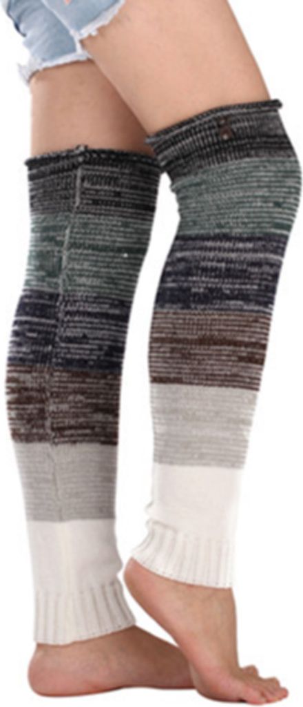 Stulpen Damen Lange Winter Beinwärmer Gestrickt Verdicken Produktbild 