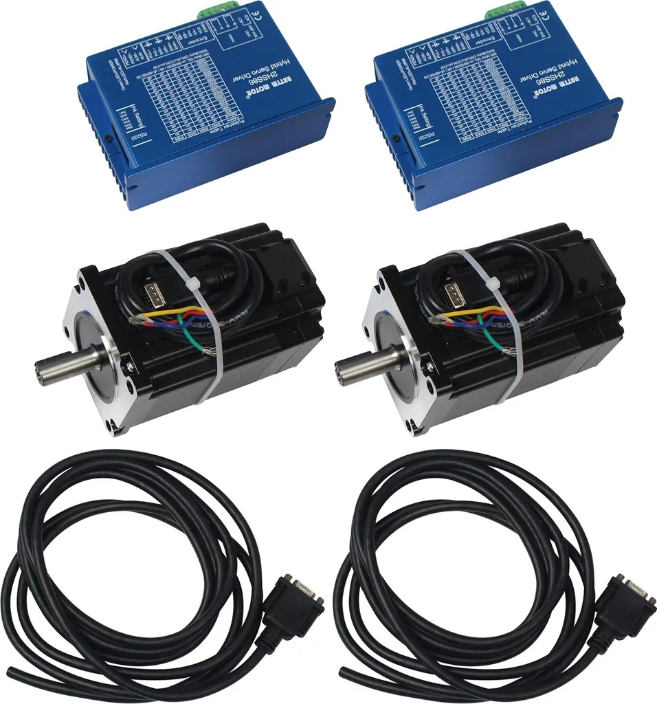 Servomoteur boucle fermée anti-perte de pas CNC - Lot de 2 moteurs 4Nm