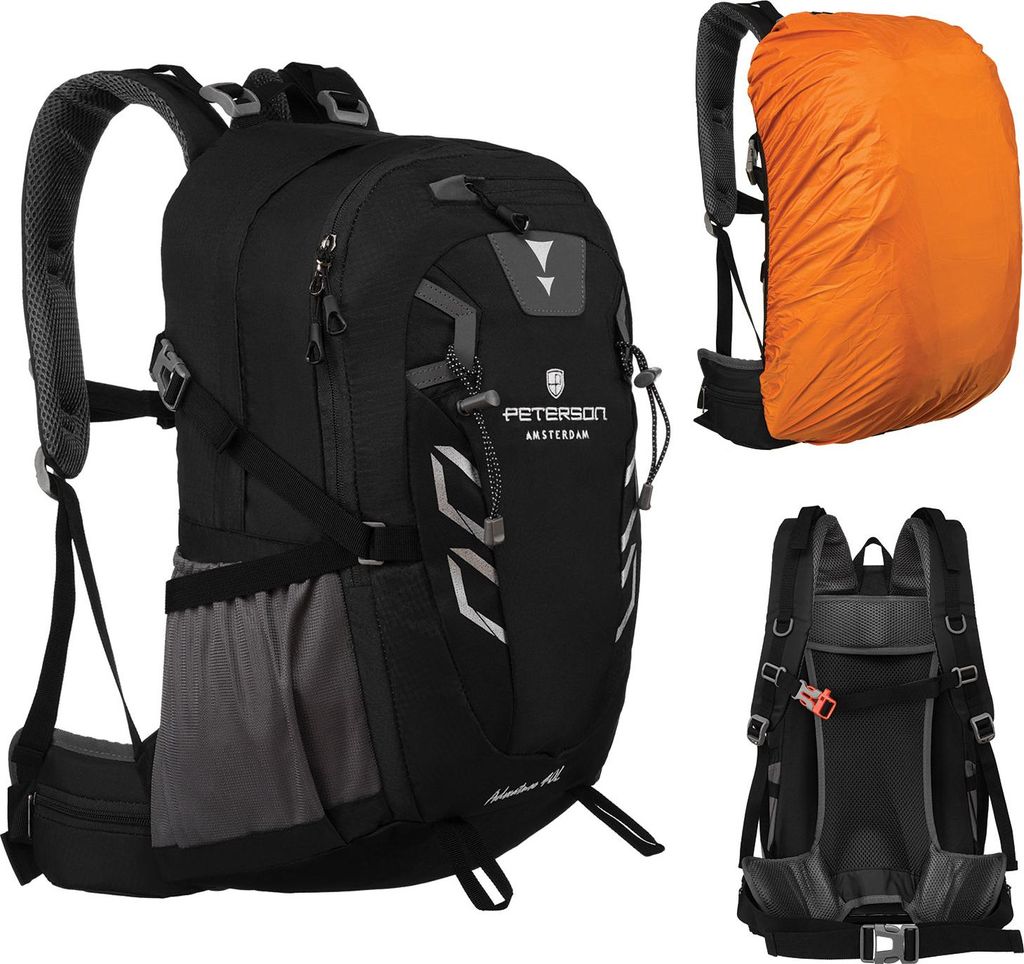 PTN JPS-01-8467 Schwarzer Rucksack Produktbild 