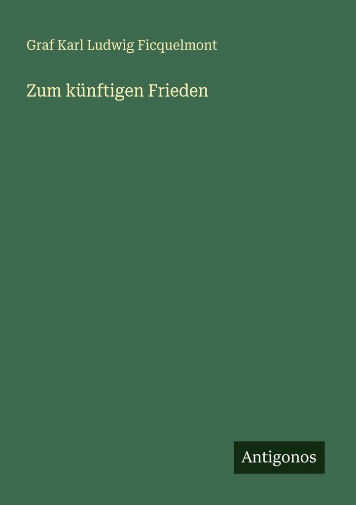 Zum künftigen Frieden