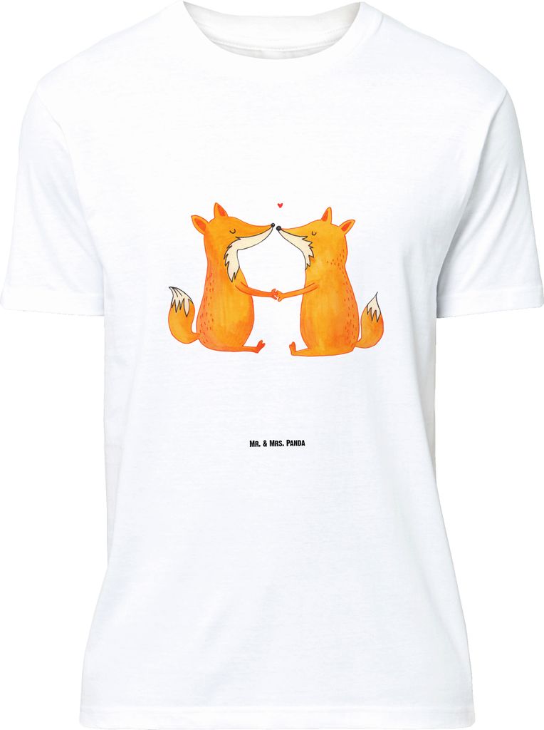 Mr. & Mrs. Panda S T-Shirt Füchse Liebe - Weiß - Geschenk, oberteil, Spruch-Shirt, Shirt, Tshirt, Partner, Ehe, Freundin, Fuchs