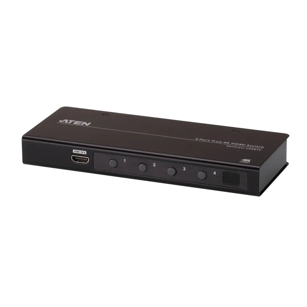 Switch HDMI 4 Entrées True 4K ATEN Sélecteur Vidéo pour Écrans et TV UHD