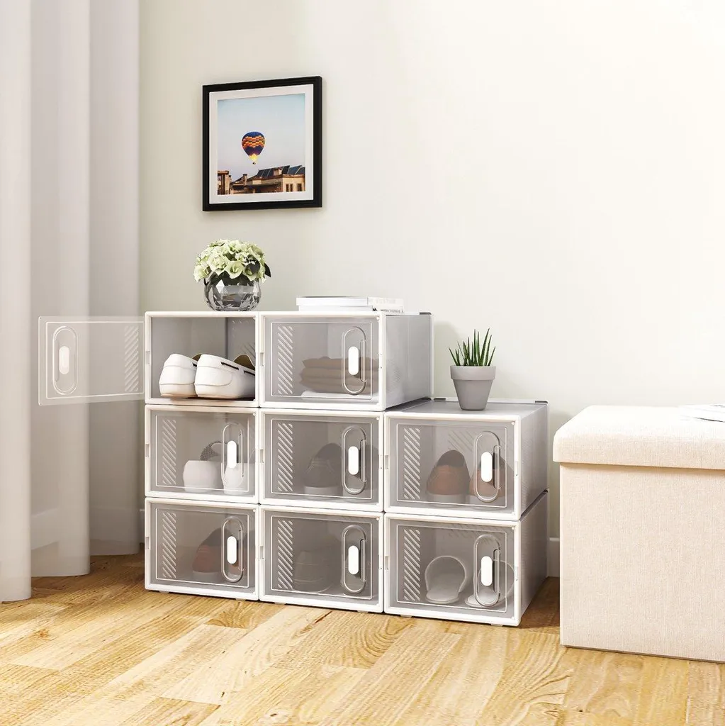 Sneakerbox lot de 18 boîtes de rangement transparentes et modulables - 5