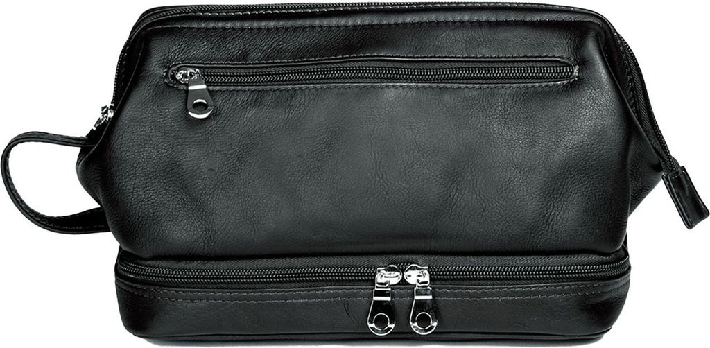 HAROLD'S Leder Kulturbeutel Country Toilet Bag Black Produktbild 