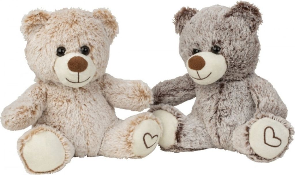 2 Stück Plüschbär Beige und Braun
