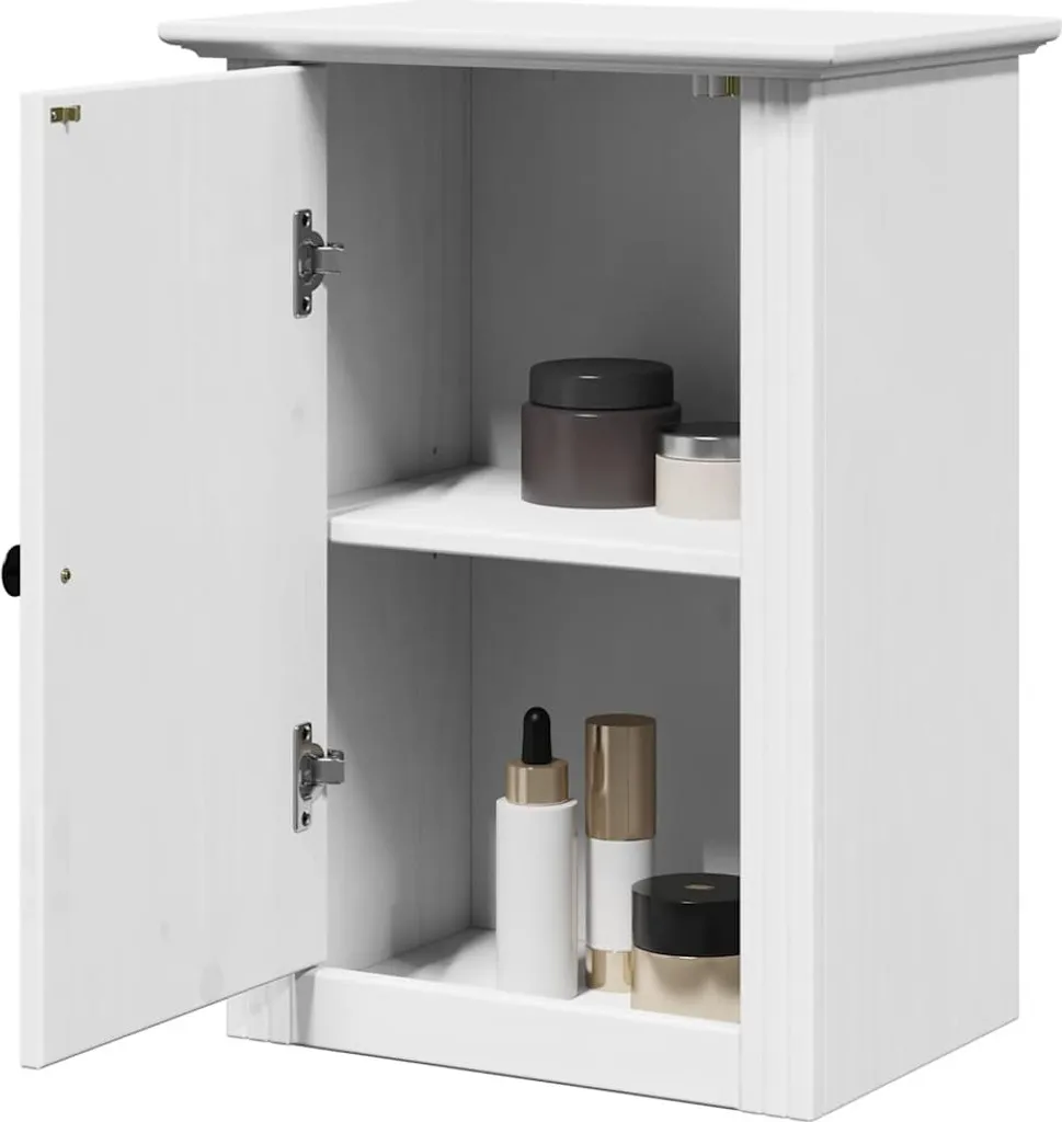 Solution rangement salle de bain étroite - Armoire murale BODO blanche