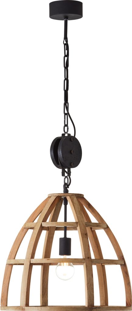 BRILLIANT Pendelleuchte 47cm Matrix Nature braun IP20 E27 Produktbild 