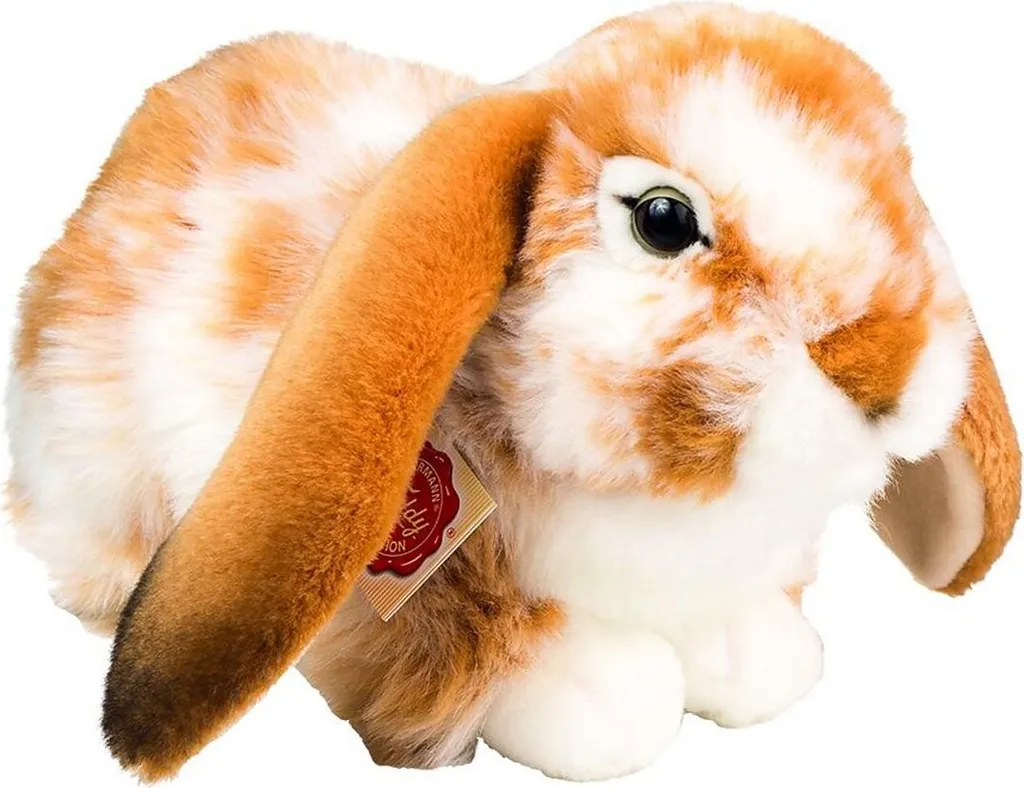 Lapin en Peluche 30 cm Teddy Hermann - Brun Clair Tacheté Qualité