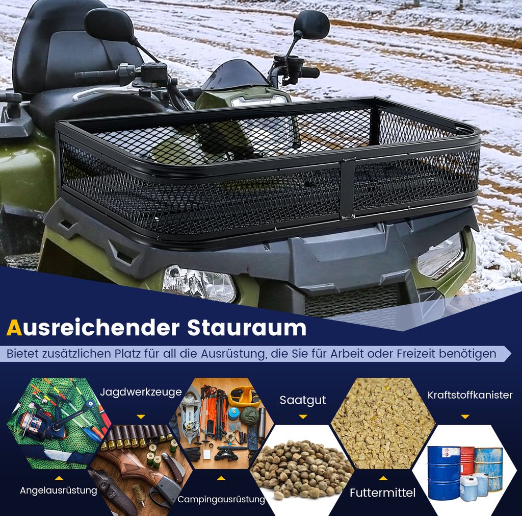COSTWAY ATV predný nákladný kôš, predný batožinový kôš, kôš Obrázok produktu 5