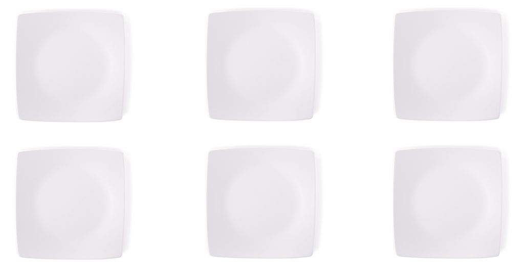 Excelsa Set Von 6 Dessertteller Eclipse 21 Cm Keramik Weiß Produktbild 