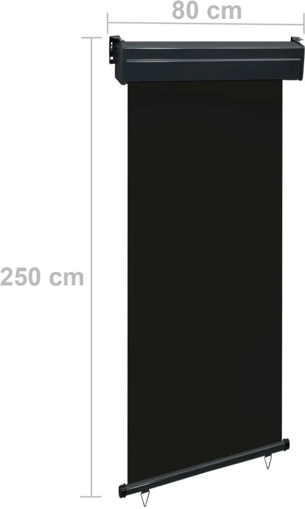 vidaXL Tenda Laterale Balcone 85x250 cm Nero: Privacy e Ombra Subito - 10