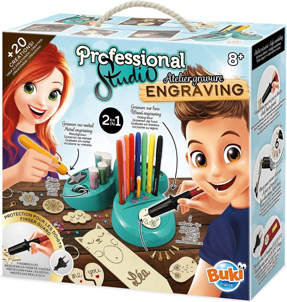 Buki Gravur Studio - Professionelles Gravurset für Kinder Produktbild 