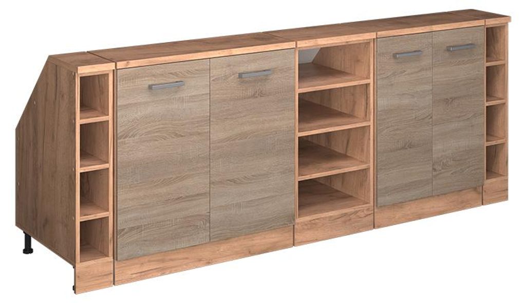Dachschrägenschrank-Set Vicco Rion Sonoma 210 cm 5er Set Schrankkorpuss 60 cm Tiefe, Model 60221