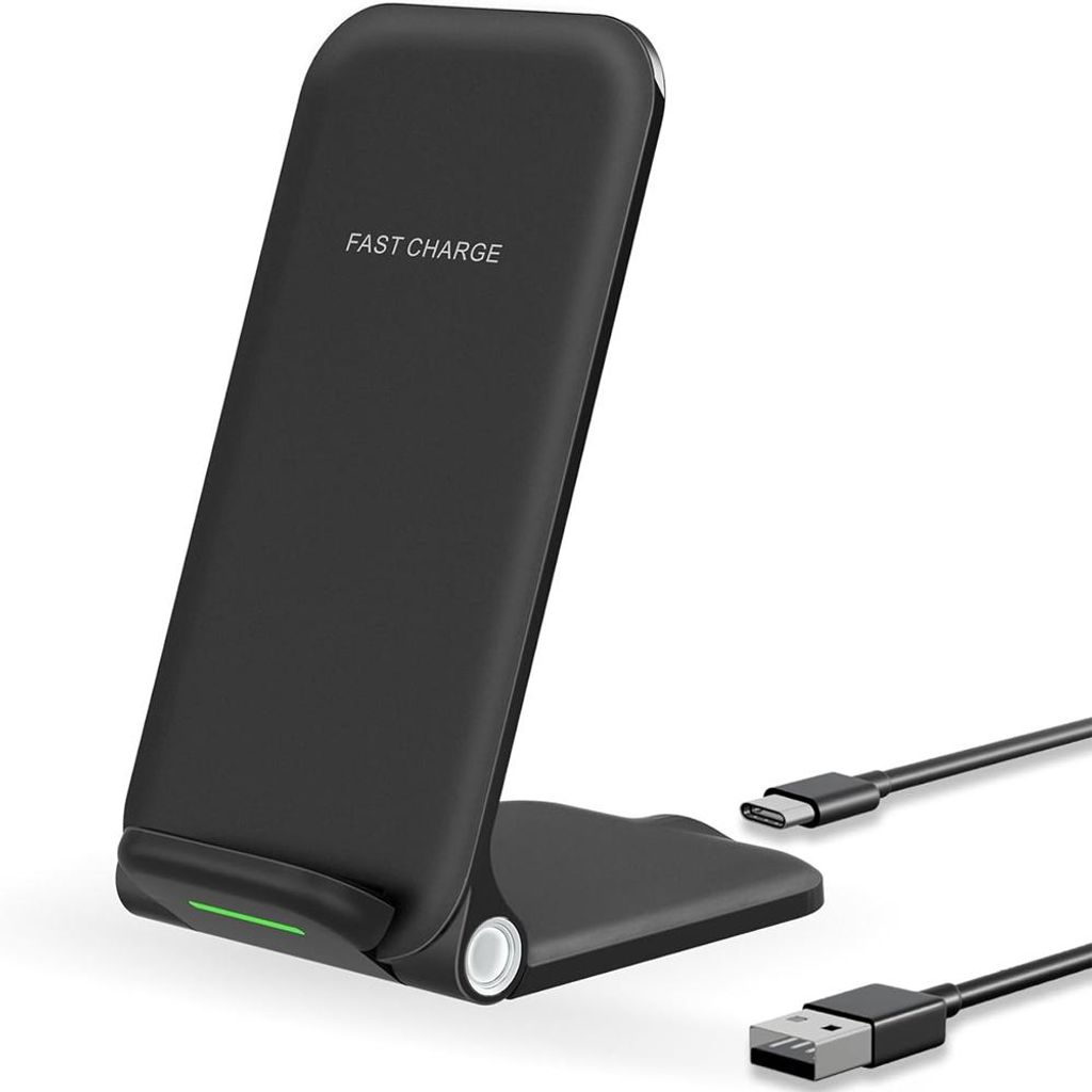 Kabellose 3-in-1 Ladestation, Qi 15W Schnellladung, faltbares Design, lädt Telefon, Watch & Ohrhörer gleichzeitig, rutschfest, ideal für Büro &...