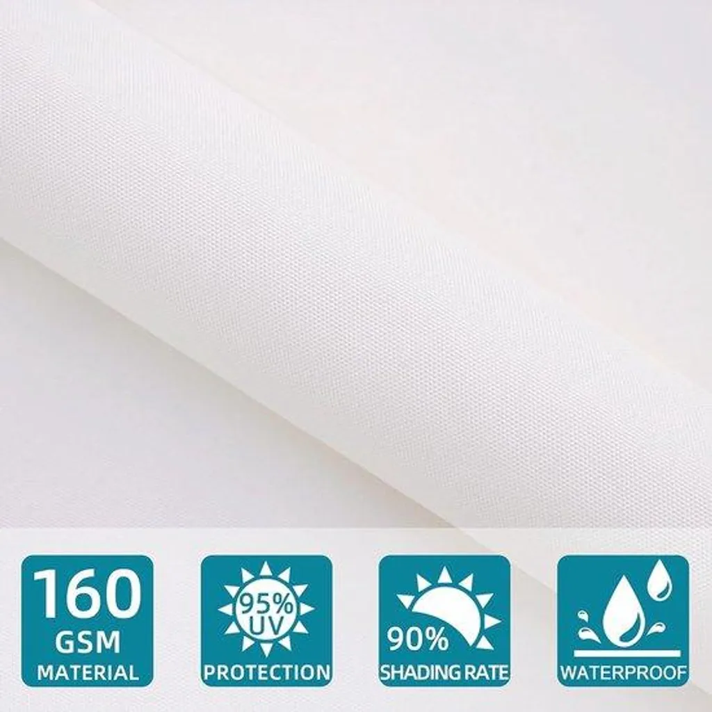 Voile d'ombrage jardin 3x5 m crème : créez un espace frais et protégé