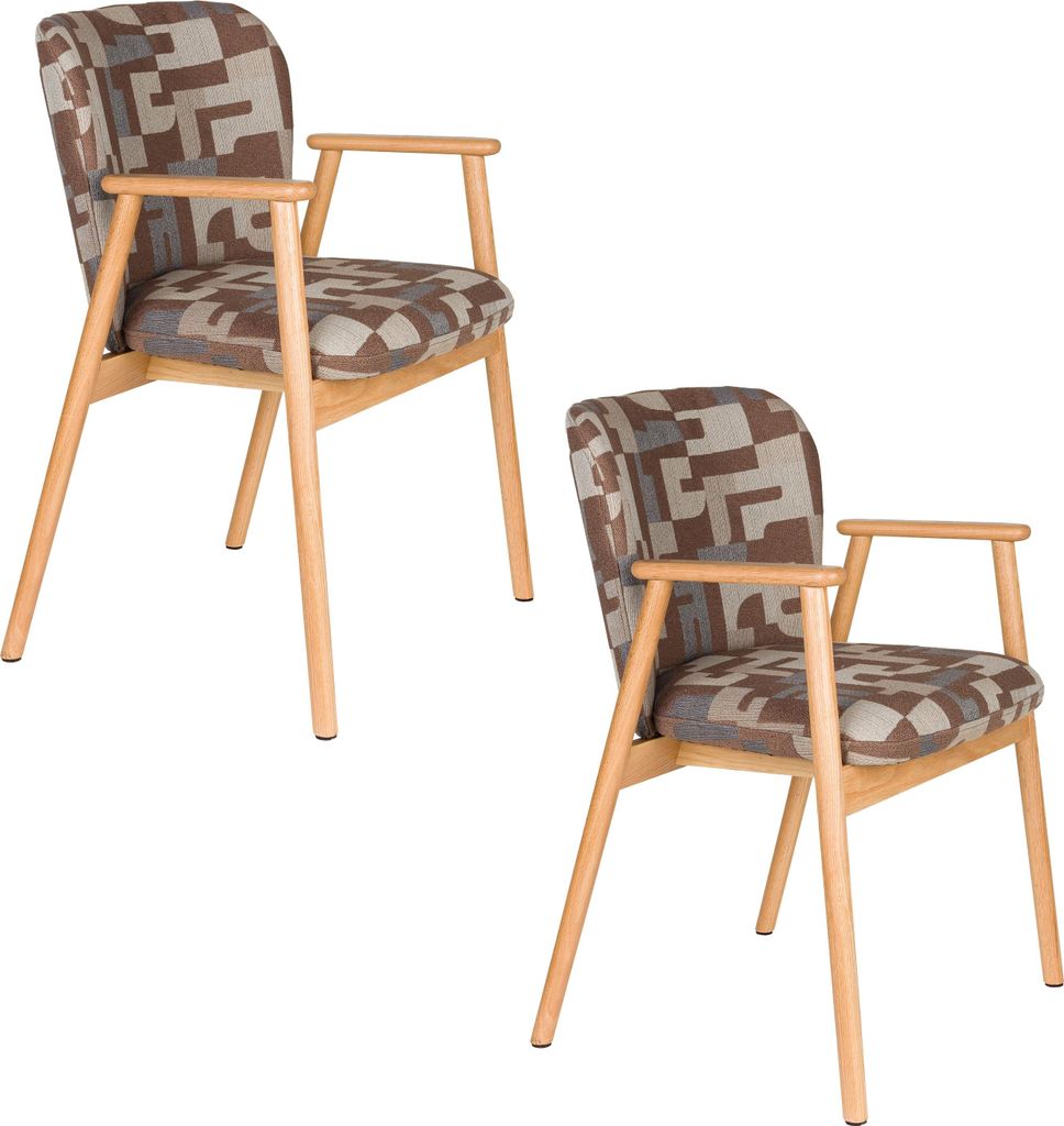 Housecraft Living Kenna Esszimmerstuhl mit Armlehne Holz - 2 er Set