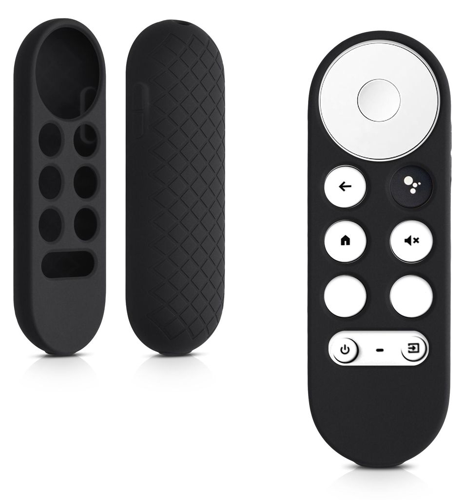 kwmobile Hülle Fernbedienung kompatibel mit Google Chromecast 2020 4K / Chromecast 2022 HD Hülle - Silikon Case für TV Zubehör in Schwarz