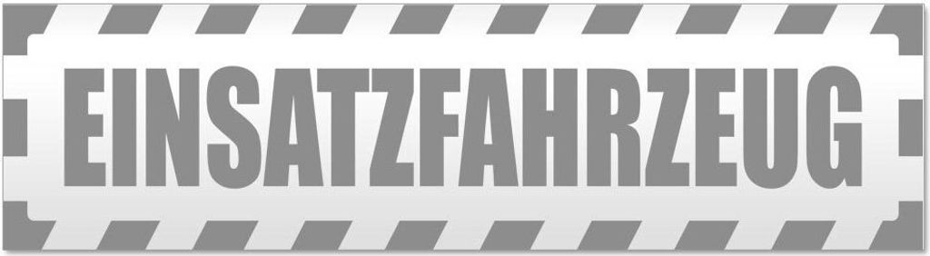 Kiwistar - Autoaufkleber - Grau - 60 x 16 cm - Einsatzfahrzeug gestreift - Hinweis Aufkleber Sticker für Auto, Kfz, Fahrrad, PKW, LKW