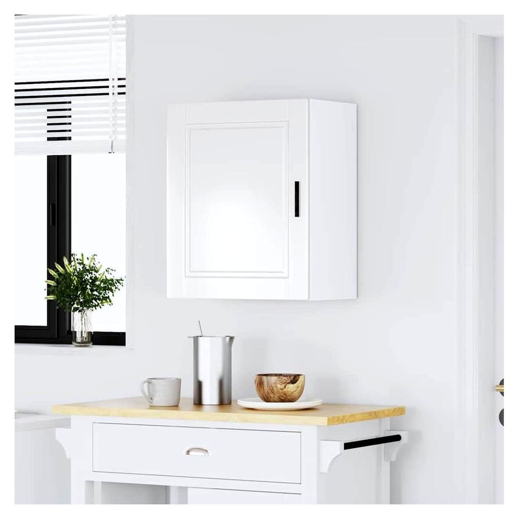 Tomostar Küchenoberschrank, Hängeschrank, Küche, Wandschrank, Portweiss, glänzend, Holz, 50 x 31 x 60 cm