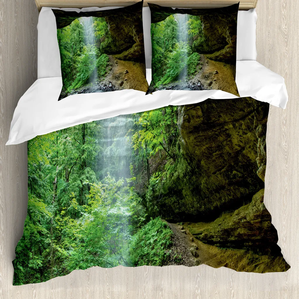 Copripiumino Lavabile ABAKUHAUS 200x200 Michigan Verde Militare