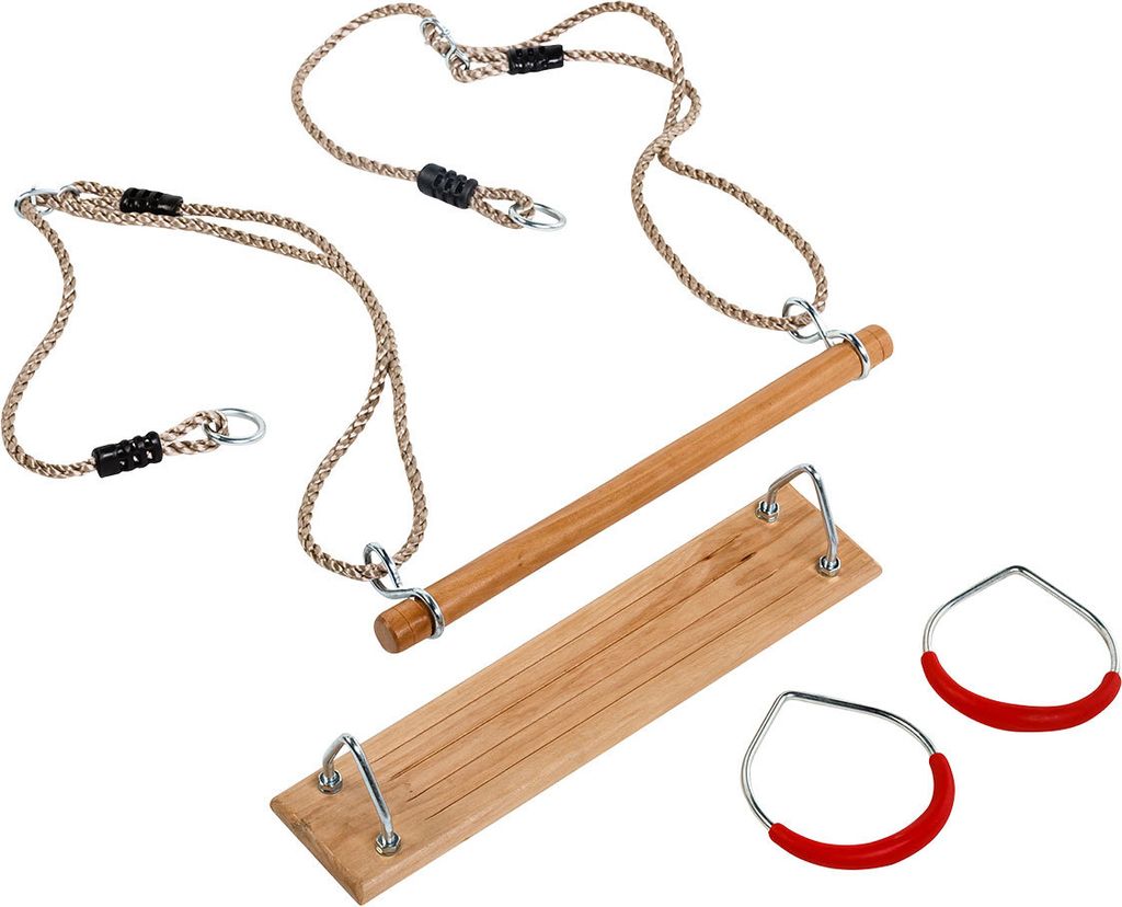 Set seggiolino per altalena / trapezio / anelli di corda Immagine del prodotto 