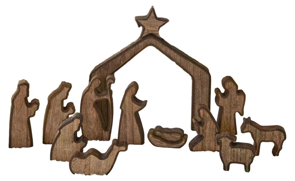 Osterdekoration aus Holz: Leeres Grab – Szene der Auferstehung Jesu – Tischschild für Zuhause, Büro oder Regal – Katholischer religiöser S...