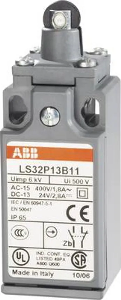 Fin de Course à Galet ABB LS32P13B11 IP65 pour Automatisme Industriel