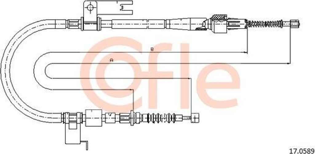COFLE 17.0589 Seilzug, Handbremse OE G14V44420C kompatibel mit Premacy