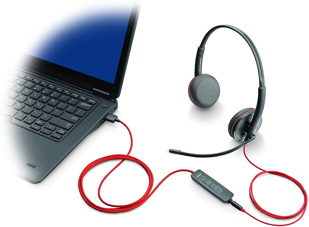Poly Blackwire 3220 Casque Stéréo avec Micro Anti-Bruit et Commande SCR - 3