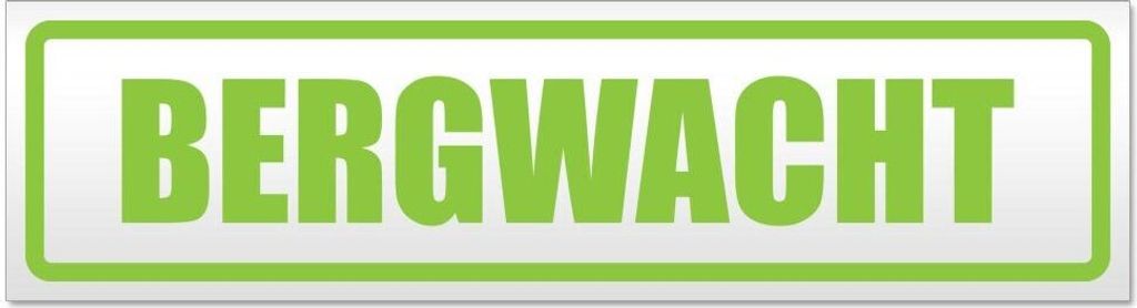 Kiwistar Bergwacht Magnetschild Schild magnetisch - 20cm Lindgrün - Magnetfolie für Auto PKW Kfz