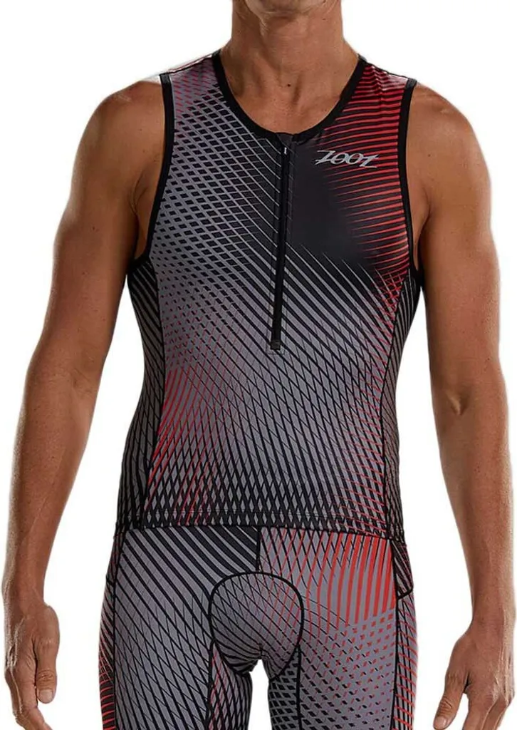 Maillot triathlon homme gris Zoot Ltd sans manches vêtement de course M