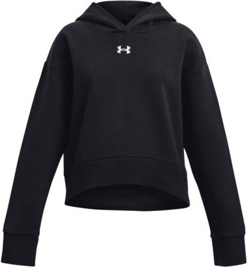Under Armour Ua Rival Fleece Crop Hoodie-Schwarz 1379517-001__YXS