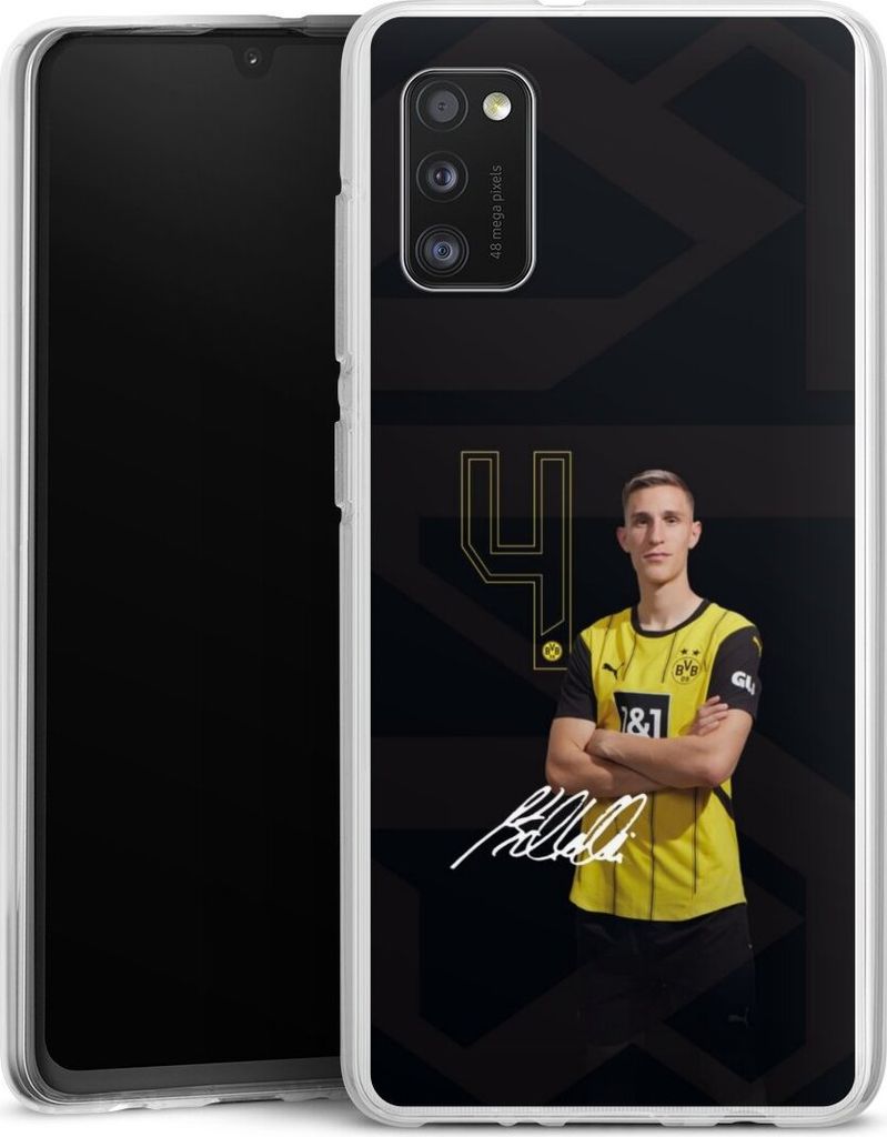 DeinDesign Handyhülle für Samsung Galaxy A41 Silikon Hülle Case Smartphone Schutzhülle Borussia Dortmund Offizielles Lizenzprodukt Nico Schlott...