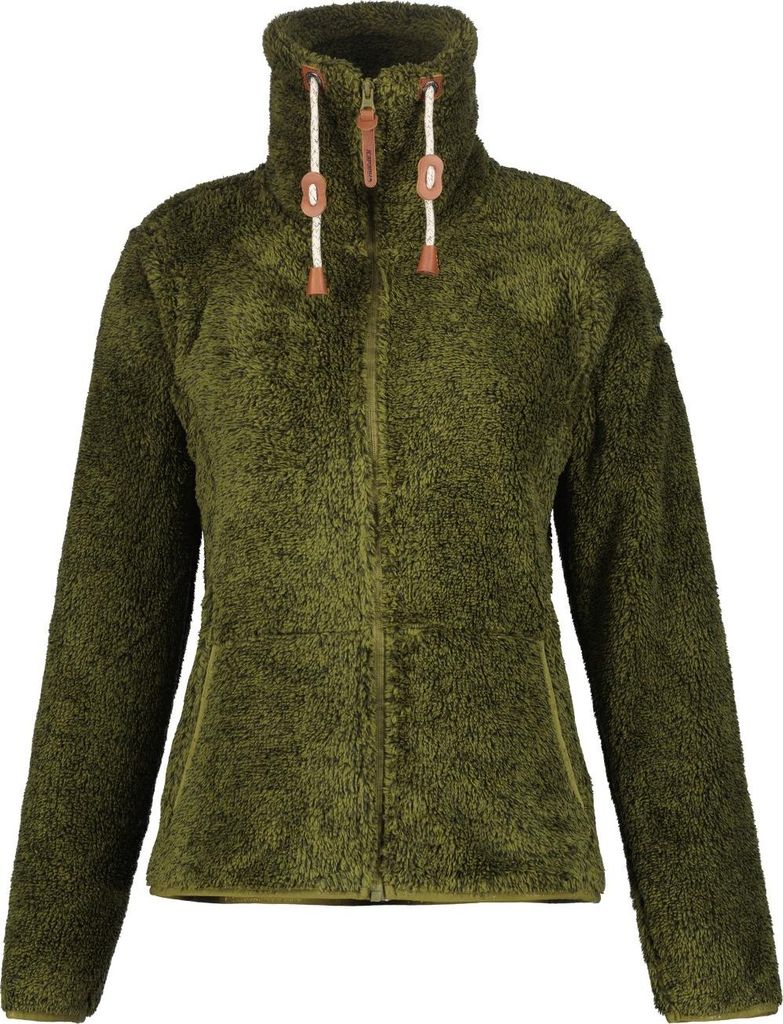 Icepeak Colony Teddy Fleecejacke Damen Langhaarfleecejacke, Farbe:Grün, Größe:M