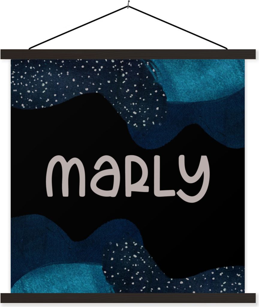 MuchoWow Textilposter Marly - Pastell - Mädchen 90x90 cm mit schwarzem Rahmen - Magnetisches