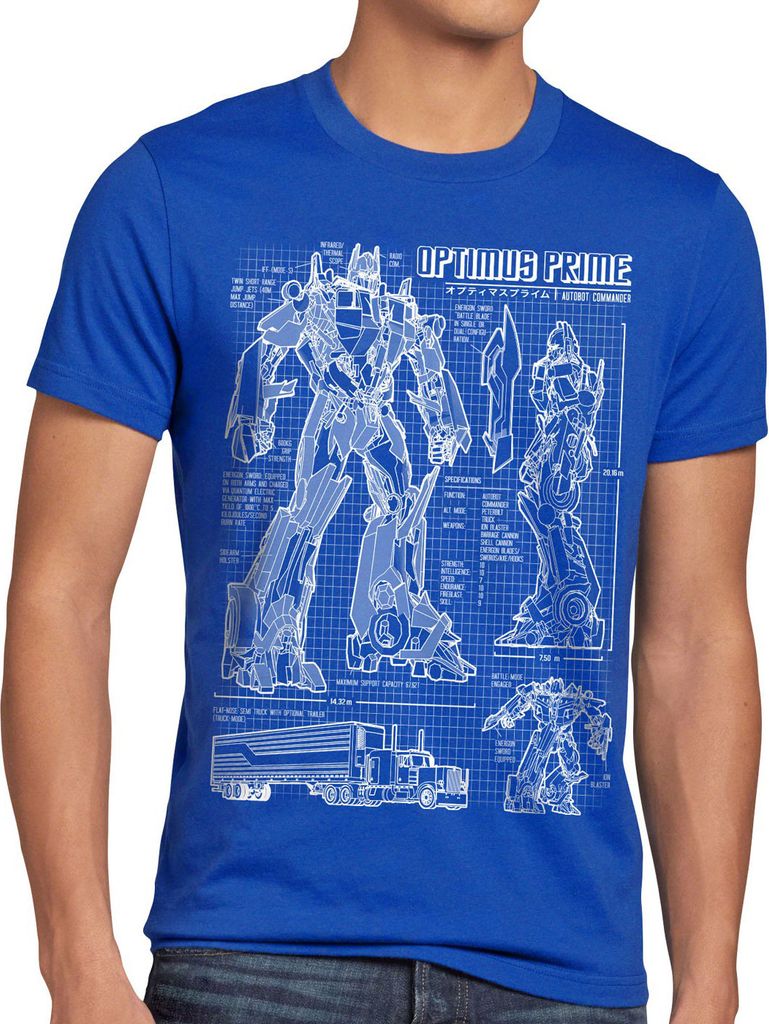 A.N.T. Optimus Herren T-Shirt blaupause auto