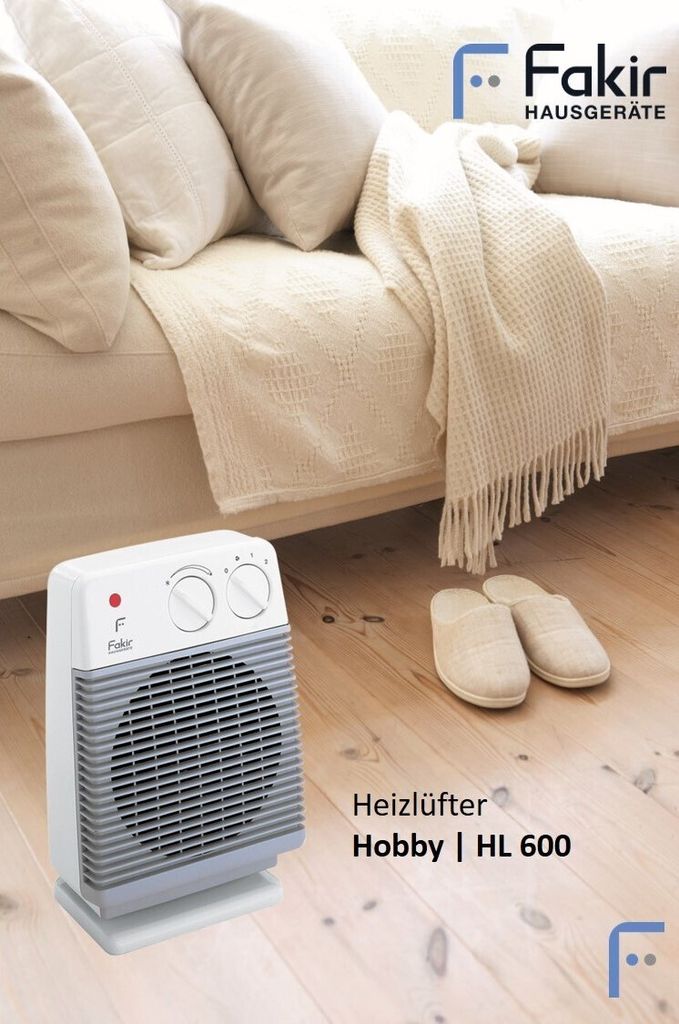 Fakir HL 600 Heizlüfter 2000 Watt, 2 Leistungsstufen, Produktbild 2