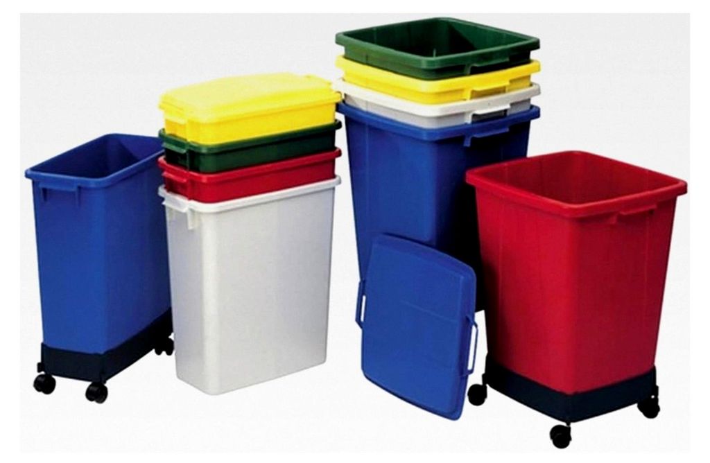 Abfall- und Wertstoffsammler 60 l grau 555x285x590 mm