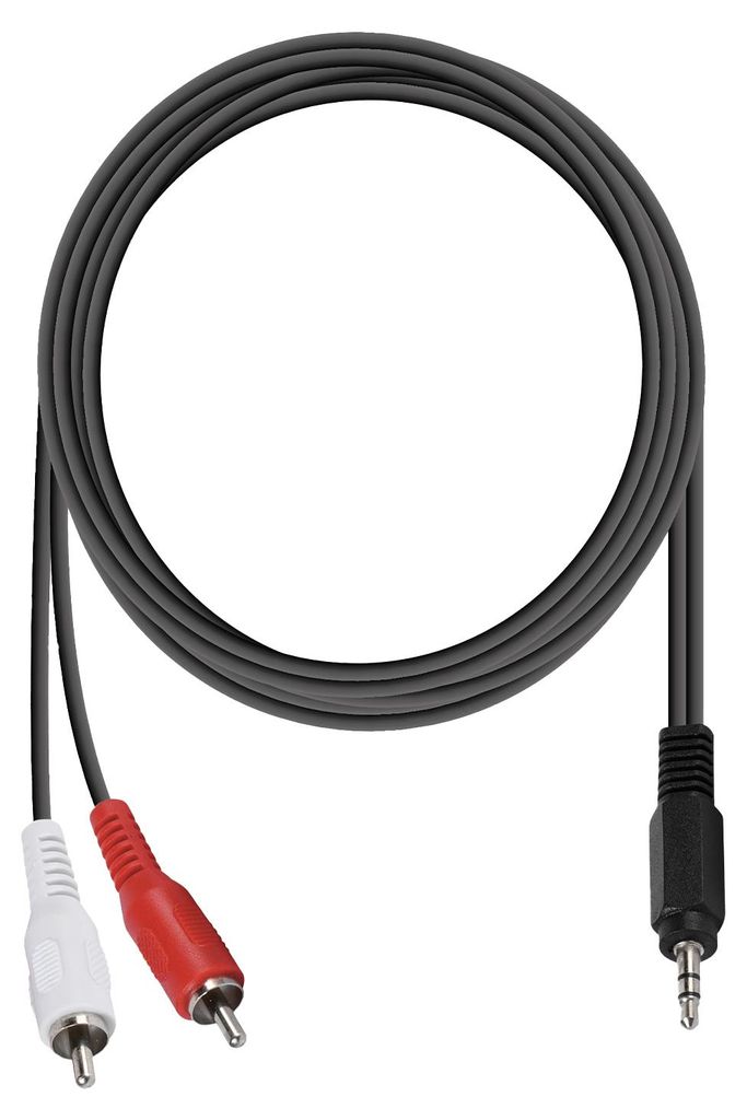 Audiokabel 3,5 mm Klinke auf 2 Cinch-Stecker