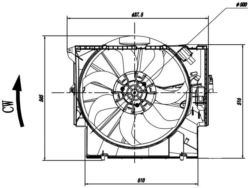 Ventilateur de radiateur contre surchauffe BMW E90 E93 OE 17427545366