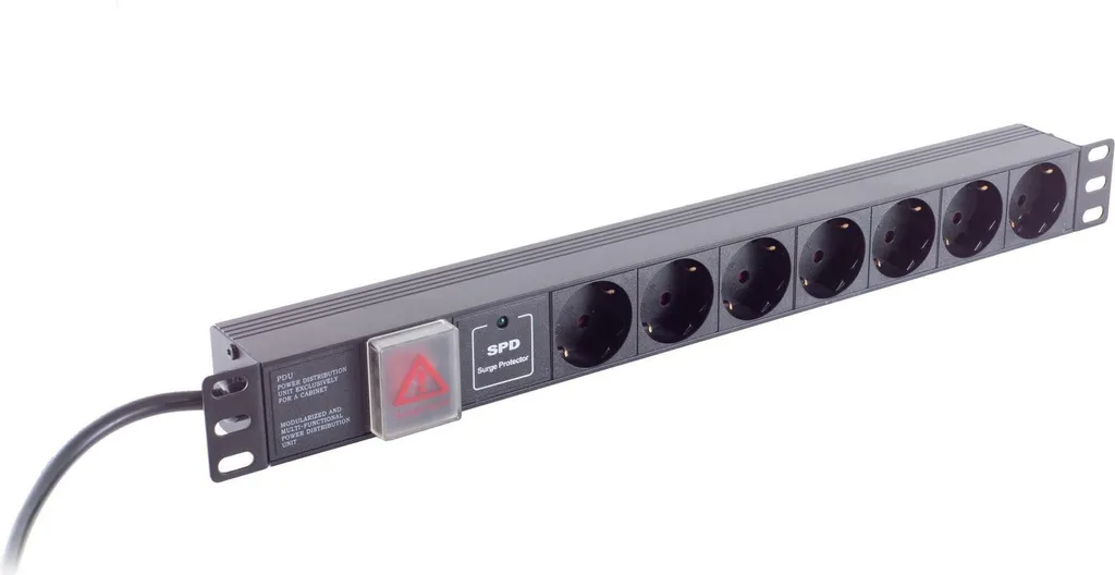 Unité d'alimentation 19" 7 prises 1UH - Pour serveur informatique et rack audio