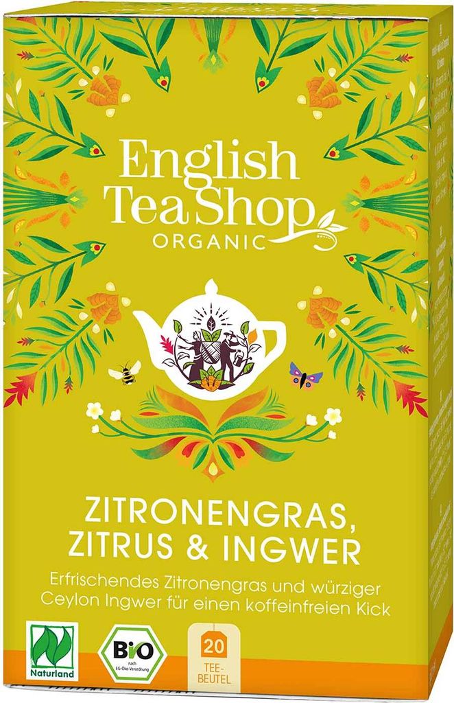 ETS - Zitronengras, Zitrus & Ingwer, BIO, 20 Teebeutel