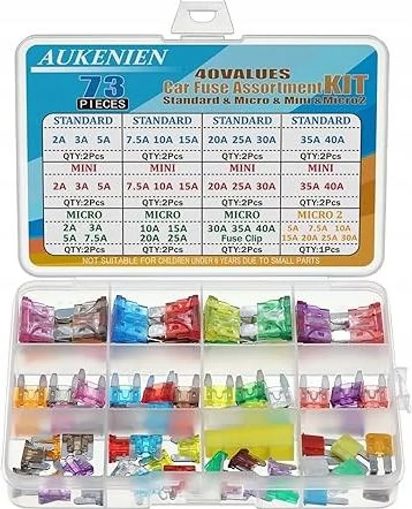 Kit Fusibles Micro2 et Mini 73 Pièces Haute Précision pour Voiture 12V