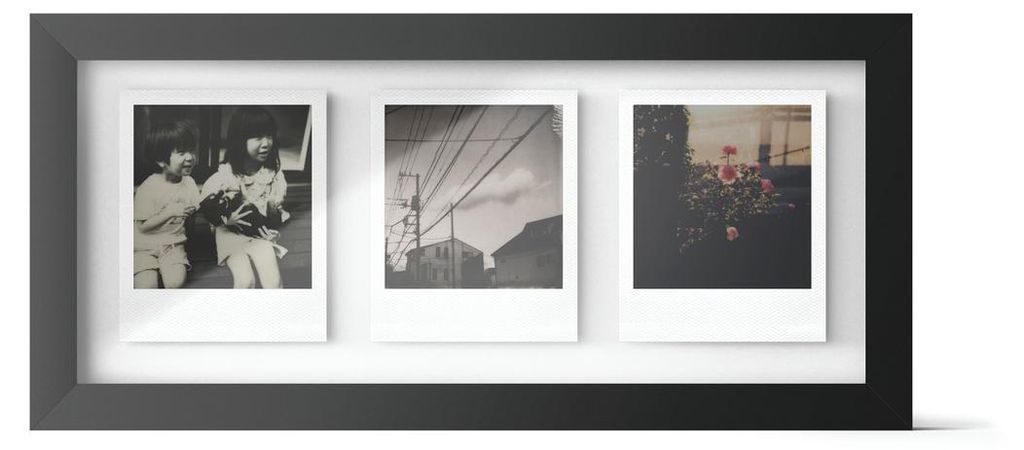 Polaroid Studio Triptychon-Fotorahmen, Schwarz