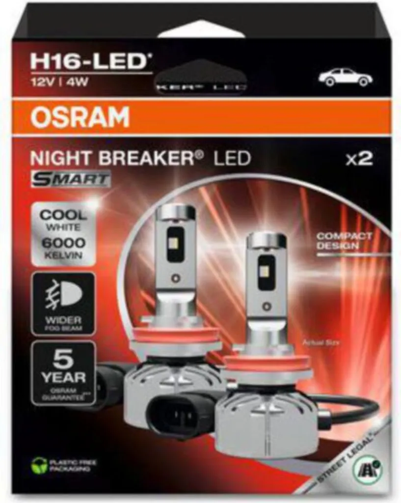 OSRAM NIGHT BREAKER LED SMART conforme a StVZO LED H16 (confezione da 2) - 7