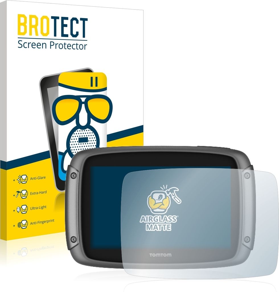 BROTECT Entspiegelungs Schutzglas für TomTom Rider 50 Schutzfolie Panzer Folie Glas Display Schutz matt