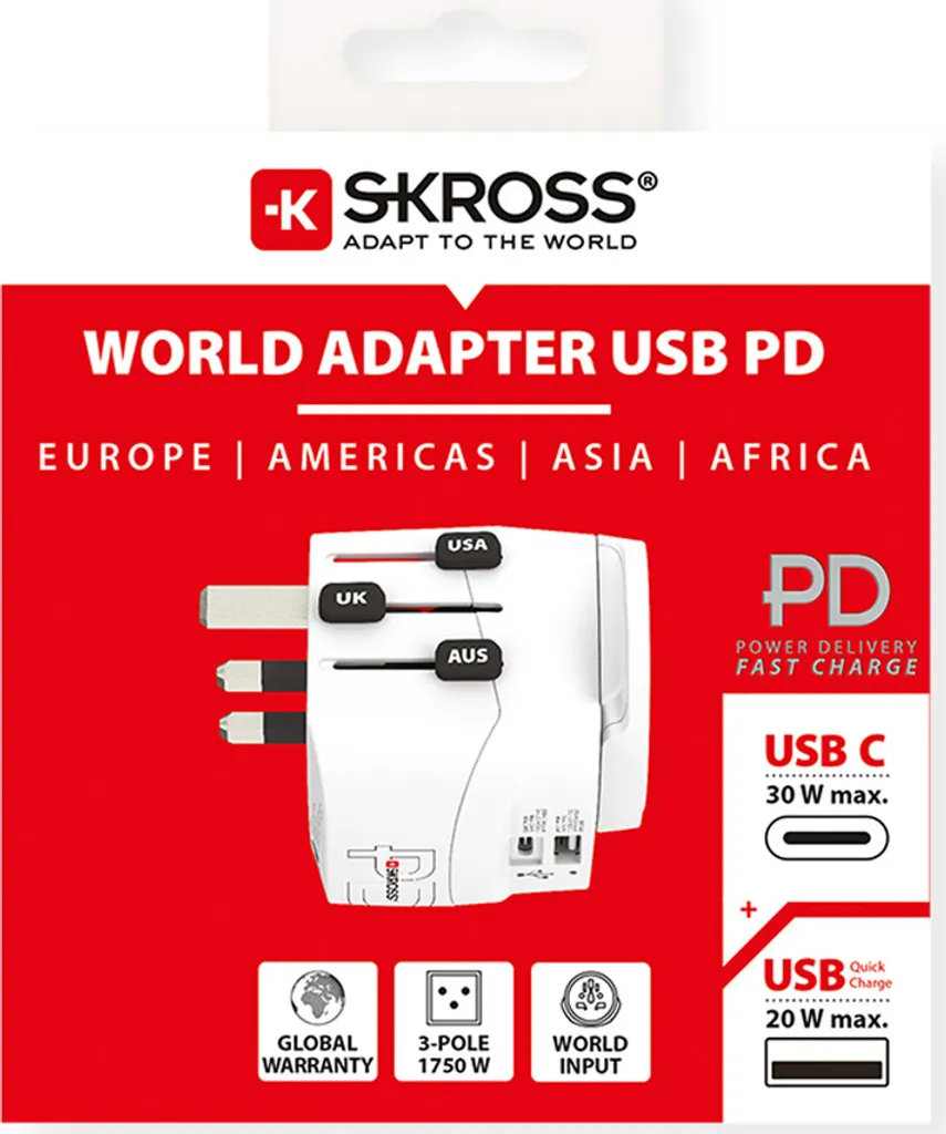 Prise adaptateur secteur universelle PRO Light avec USB-C 30W intégré - 6