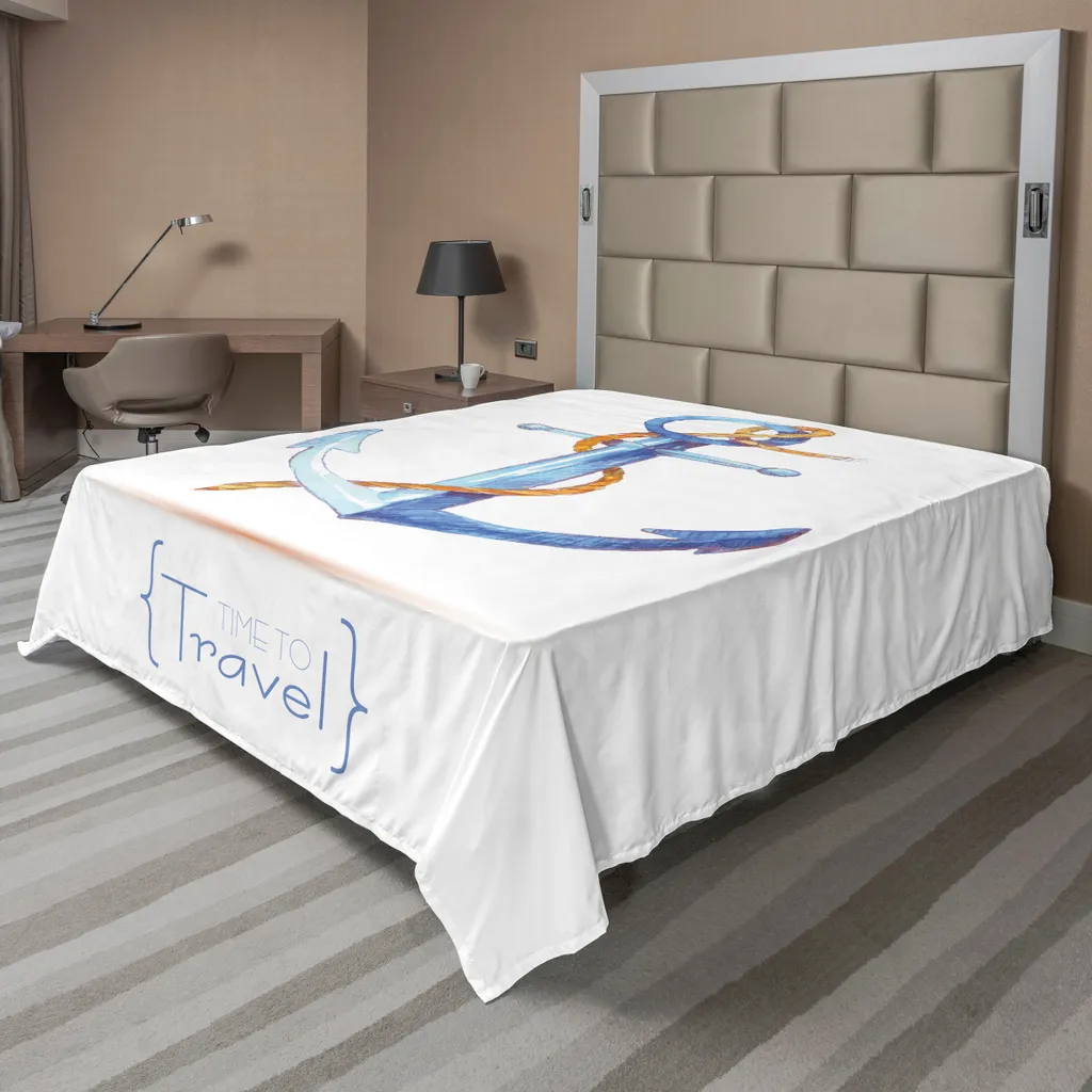 Drap plat souple et confortable 266x260 cm aux couleurs aquatiques